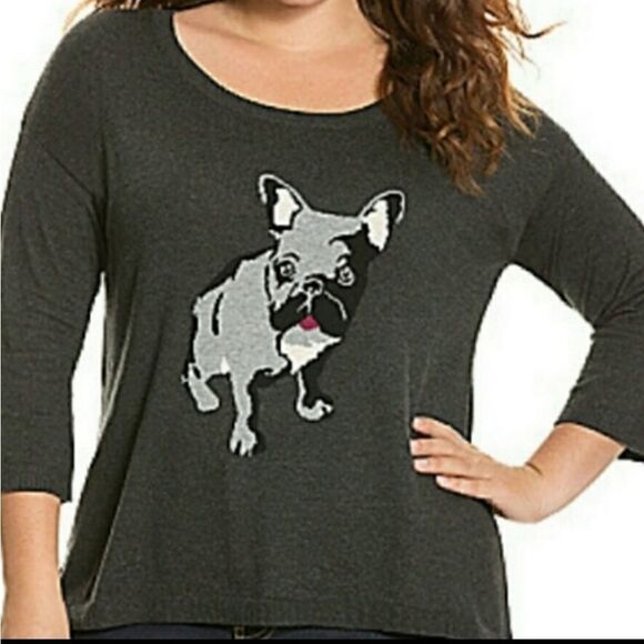 Lane Bryant Bulldog Sweater 14/16 - Picture 1 of 7